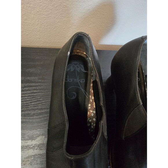 Dansko Bennett Black Nappa Leather Pump Slip On Heels size 40 - Picture 4 of 10